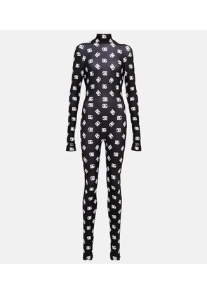 Dolce&Gabbana Logo printed jersey jumpsuit