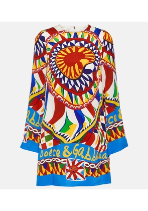Dolce&Gabbana Carretto silk-blend minidress