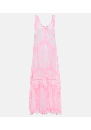 Juliet Dunn Printed cotton midi dress