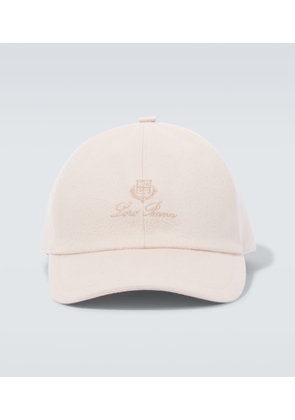 Loro Piana Logo cashmere velvet baseball cap
