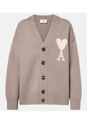 Ami Paris Ami de Cour virgin wool cardigan