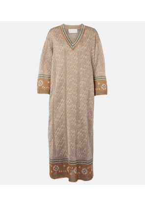 Valentino Jacquard lame maxi dress