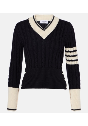 Thom Browne Cable-knit wool sweater