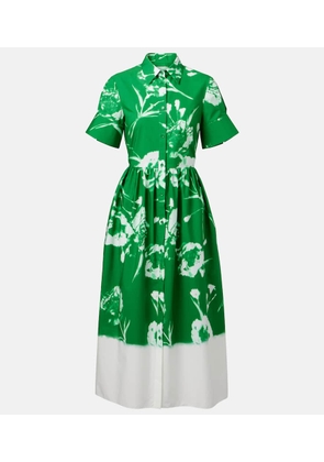 Erdem Floral cotton poplin shirt dress