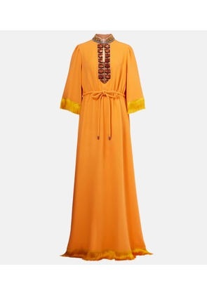Valentino Cady Couture embroidered fringed gown