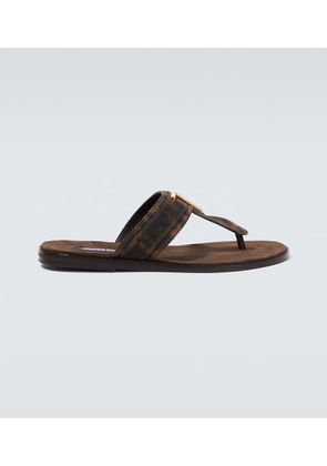 Tom Ford Brighton cheetah-print suede sandals