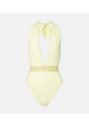 Versace Greca halterneck swimsuit