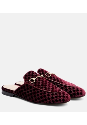 Gucci Princetown Horsebit velvet mules