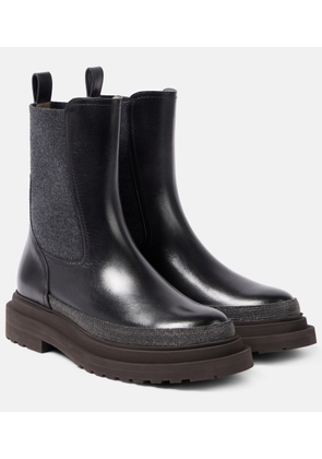 Brunello Cucinelli Monili leather Chelsea boots