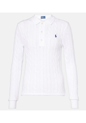Polo Ralph Lauren Cable-knit cotton polo sweater