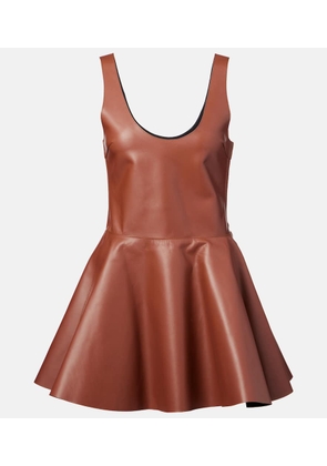 JW Anderson Peplum leather minidress