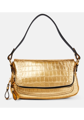 Tom Ford Jennifer Small croc-effect metallic leather shoulder bag