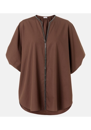 Brunello Cucinelli Monili cotton top