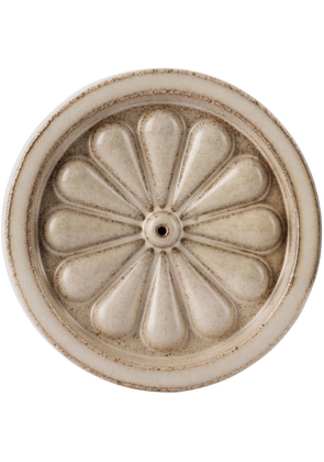 Binu Binu Beige Roof Tile Flower Incense Holder