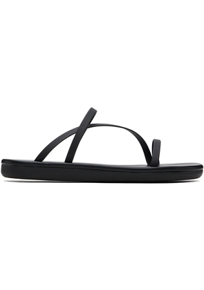 Ancient Greek Sandals Black Parthena Sandals