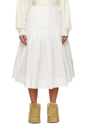 Story mfg. White Cardamine Midi Skirt