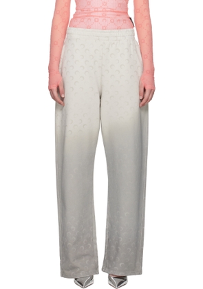 Marine Serre Gray Moon Faded Fleece Sweatpants