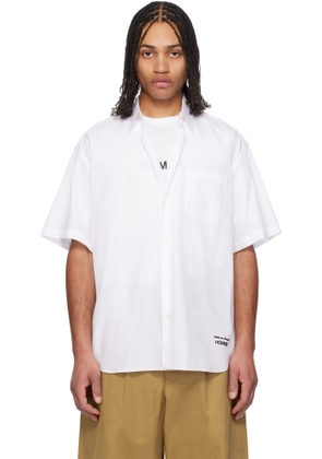 Comme des Garçons Homme White Cotton Broad Short Sleeve Shirt