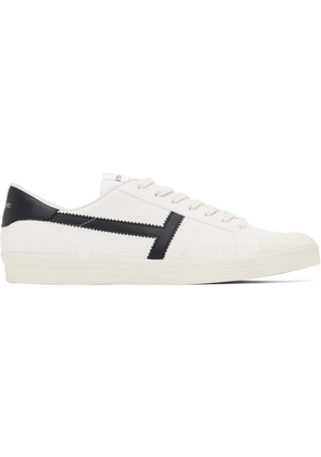 TOM FORD White & Black Suede Jarvis Sneakers
