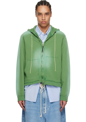 Camiel Fortgens Green Fitted Zip Hoodie