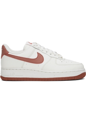 Nike White & Pink Air Force 1 '07 Sneakers