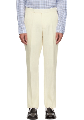 Polo Ralph Lauren Off-White Linen Suit Trousers