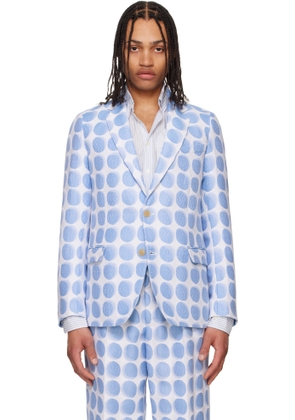 Walter Van Beirendonck Blue Sharp Blazer