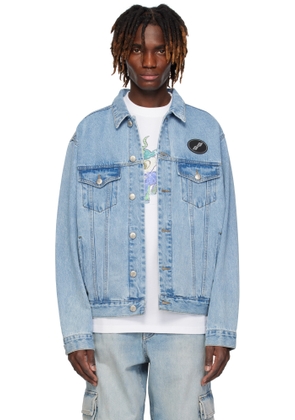 We11done Blue Oversized Denim Jacket