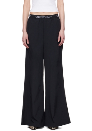 Off-White Black Logo Band Nylon Lounge Pants