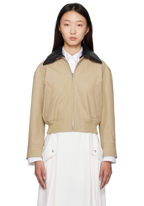 Bottega Veneta Beige Cotton Twill Blouson Jacket