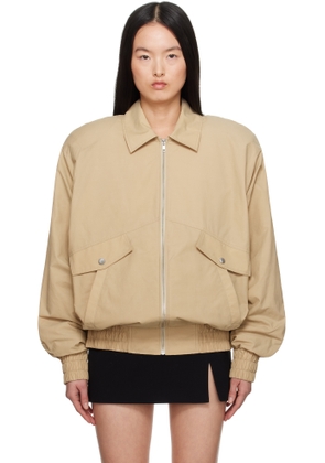 Magda Butrym Beige Oversized Technical Cotton Jacket