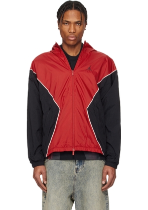 Nike Jordan Red & Black Jordan Brooklyn Hooded Draft Jacket