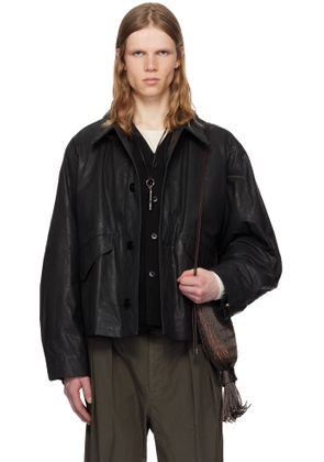 LEMAIRE Black Biker Jacket