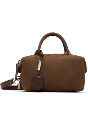 Max Mara Brown Holdalls Suede Bag
