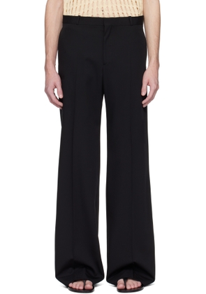 CMMN SWDN Black Otto Wide Leg Trousers
