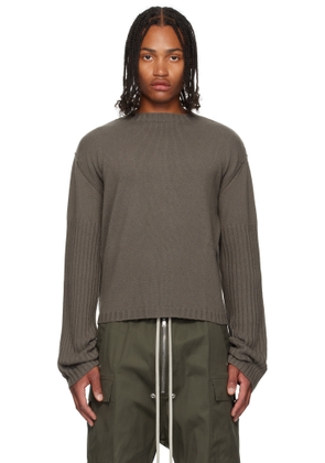 Rick Owens Gray Concordians Round Neck Sweater