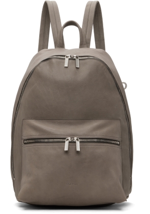 Rick Owens Gray Concordians Soft Buffalo Backpack
