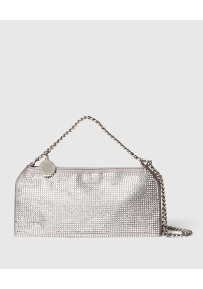 Stella McCartney - Falabella Crystal Crossbody Bag, Woman, Silver