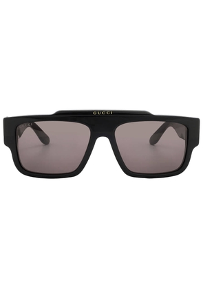 Gucci Grey Browline Mens Sunglasses GG1460S 001 56