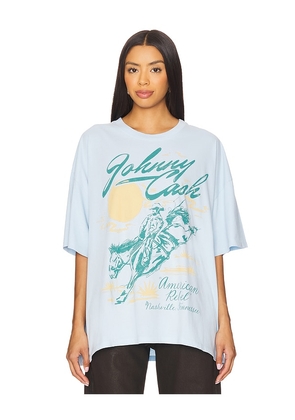 DAYDREAMER Johnny Cash American Rebel Tee in Blue.