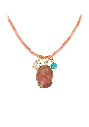 DANNIJO Rosie Necklace in Pink.