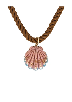 DANNIJO Lisbeth Necklace in Pink.