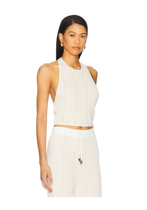 Sancia The Arden Knit Top in Beige. Size L. Also in M, S, XL, XS.