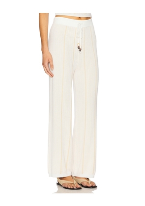 Sancia The Camden Knit Pants in Cream. Size L. Also in M, S, XL, XS.