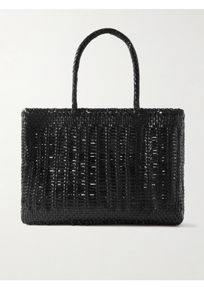Dragon Diffusion - Bali Basket Woven Leather Tote - Black - One size