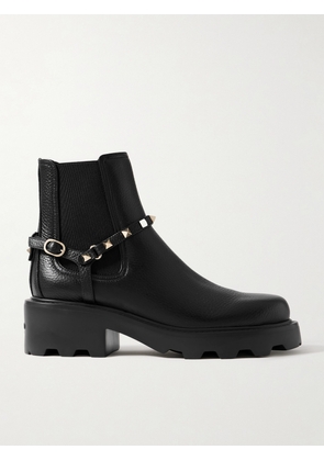Valentino Garavani - Beatle Rockstud 55 Leather Chelsea Boots - Black - IT36,IT37,IT37.5,IT38,IT38.5,IT39,IT39.5,IT40,IT40.5,IT41,IT42