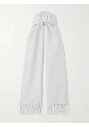 Brunello Cucinelli - Fringed Cashmere Scarf - Gray - One size