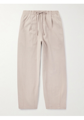 Story mfg. - Geo Wide-Leg Organic Cotton-Jersey Sweatpants - Men - Gray - S