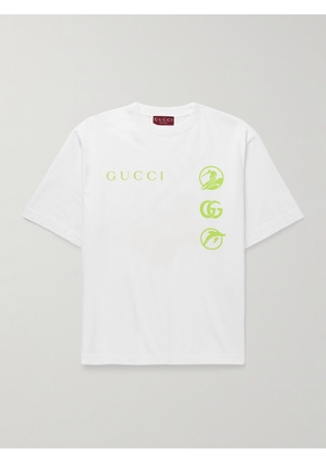 Gucci - Logo-Print Cotton-Jersey T-Shirt - Men - White - S