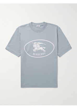 Burberry - Slim-Fit Logo-Print Cotton-Jersey T-Shirt - Men - Blue - XS